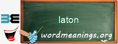 WordMeaning blackboard for laton